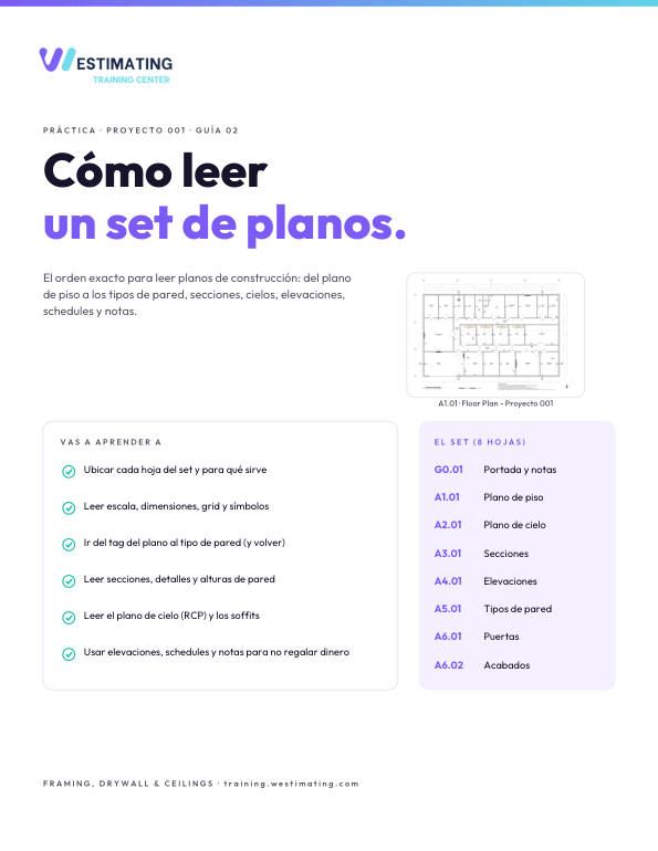 Portada: Cómo leer un set de planos